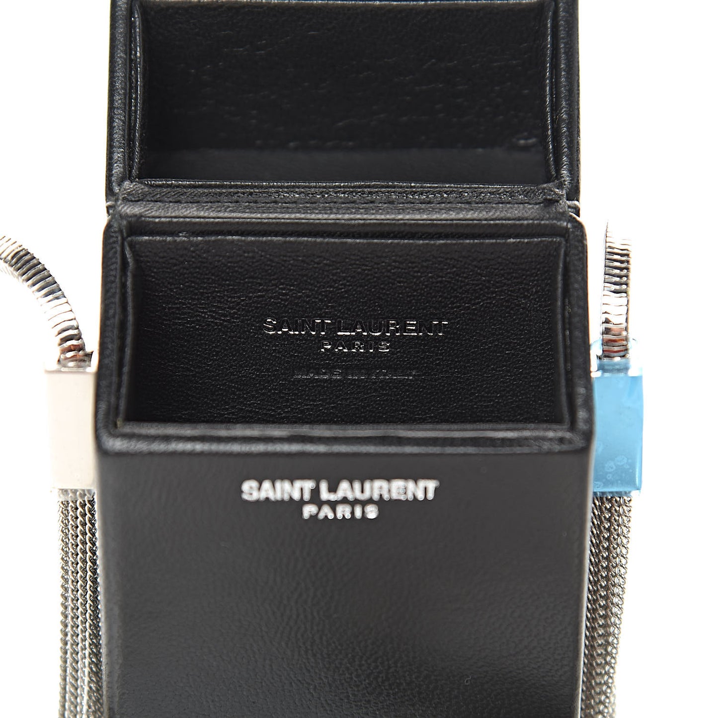 Lambskin Smoking Box Crossbody Black