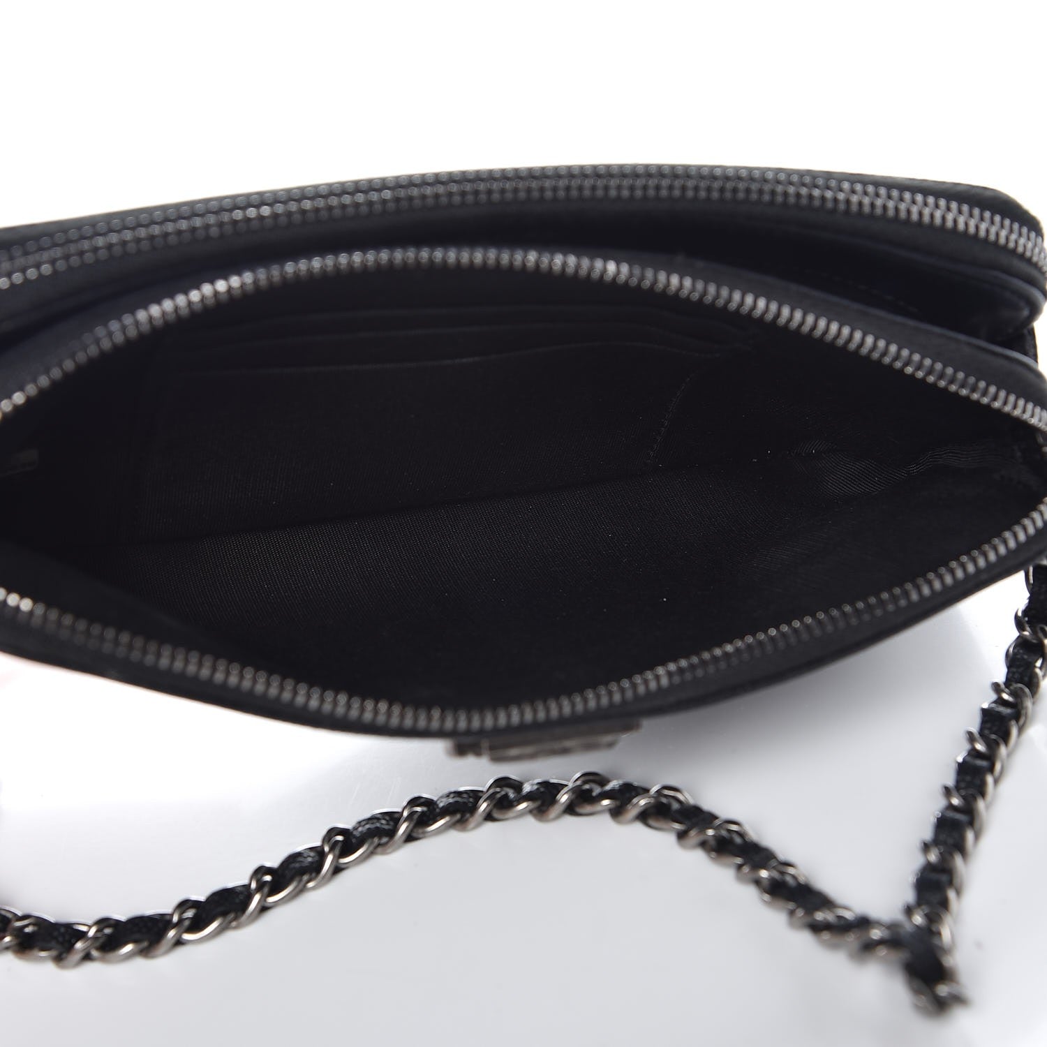 Chanel Caviar Quilted Small Boy Clutch With Chain Black 5 of 10