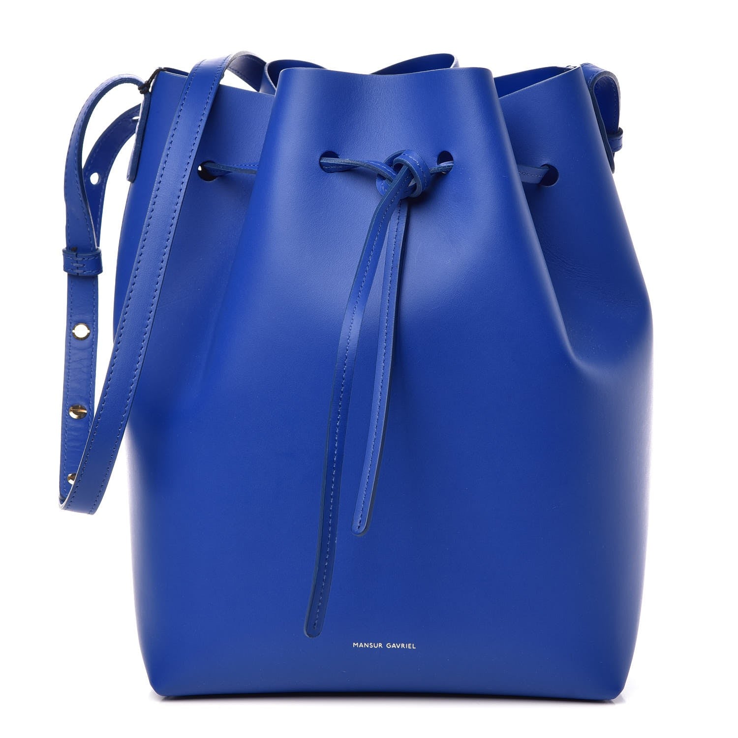 Mansur Gavriel Calfskin Bucket Bag Royal 1 of 9