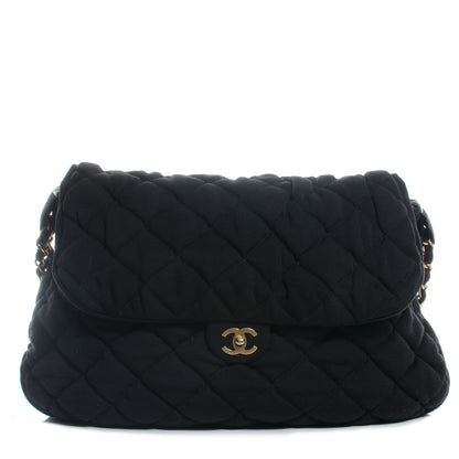 Chanel Jersey Large Bubble Quilt Flap Black 1 of 8