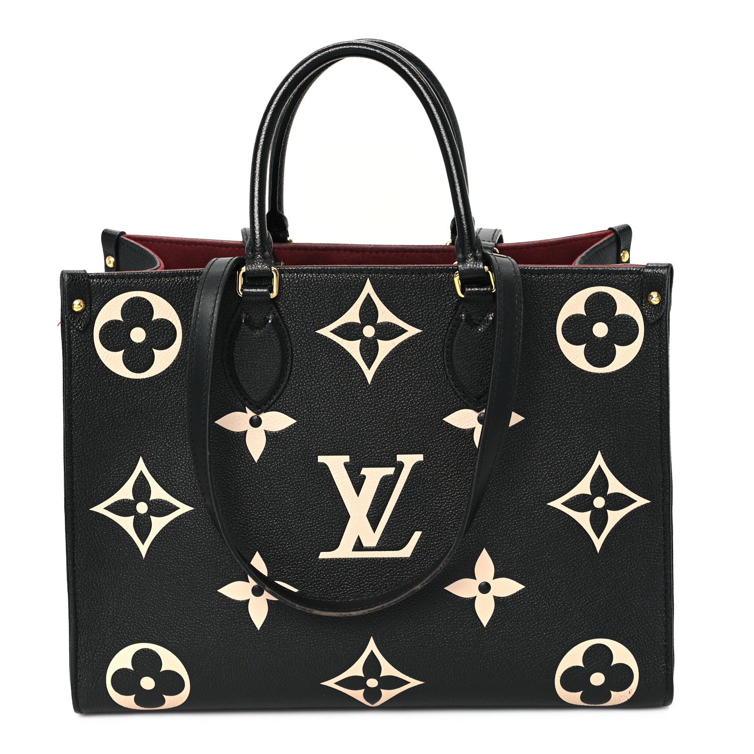 Louis Vuitton Empreinte Monogram Giant Onthego MM Black Beige 1 of 9