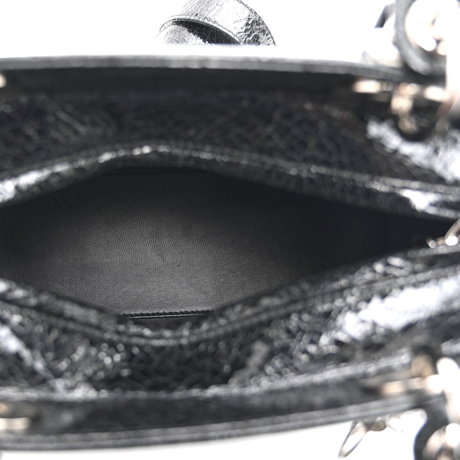 Christian Dior Ceramic Effect Deerskin Jeweled Swan Lady Dior