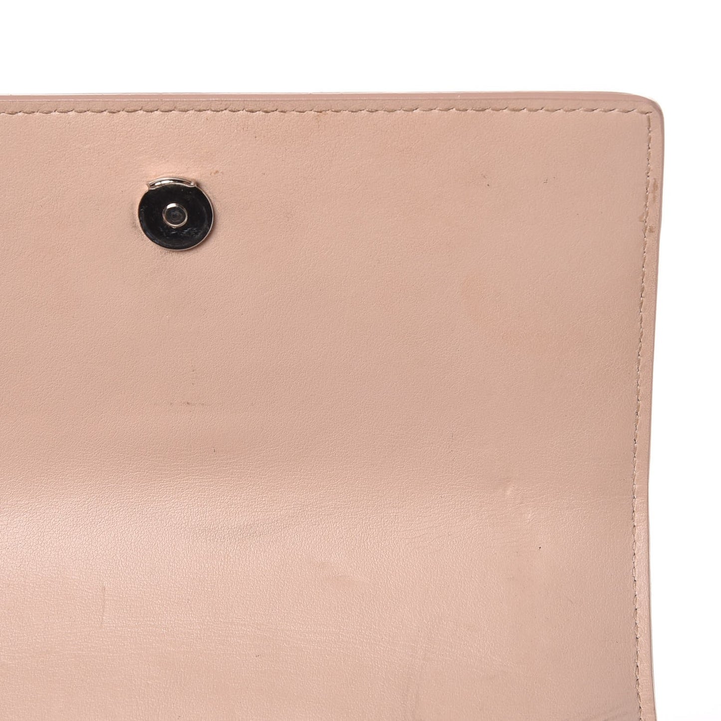 Calfskin Crocodile Embossed Monogram Sunset Chain Wallet Soft Nude