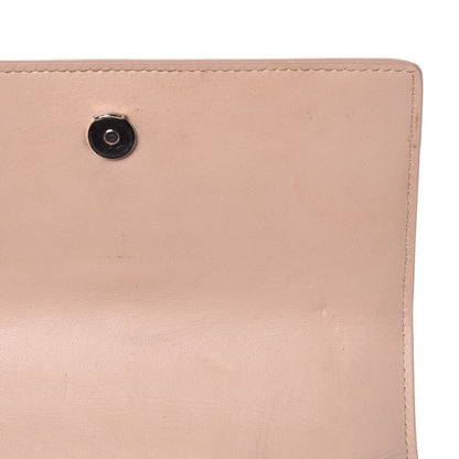 Saint Laurent Calfskin Crocodile Embossed Monogram Sunset Chain Wallet Soft Nude 7 of 10
