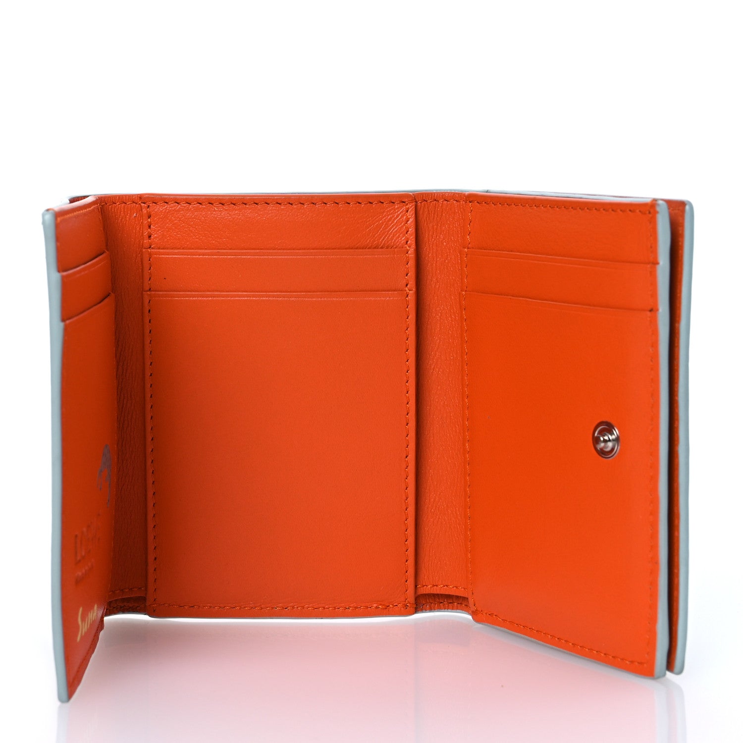 Loewe X SUNA FUJITA Nappa Penguin Trifold Wallet Blue Ice 1657400