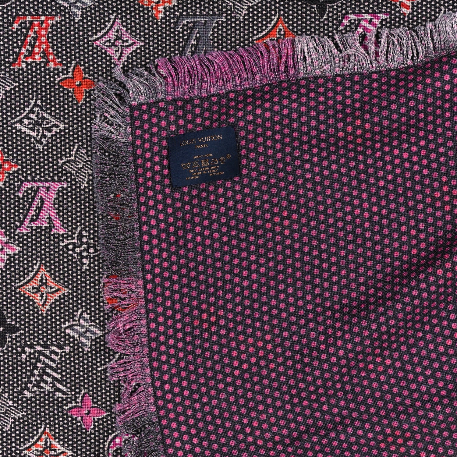 Louis Vuitton Wool Silk Monogram Shawl Multicolor 3 of 3