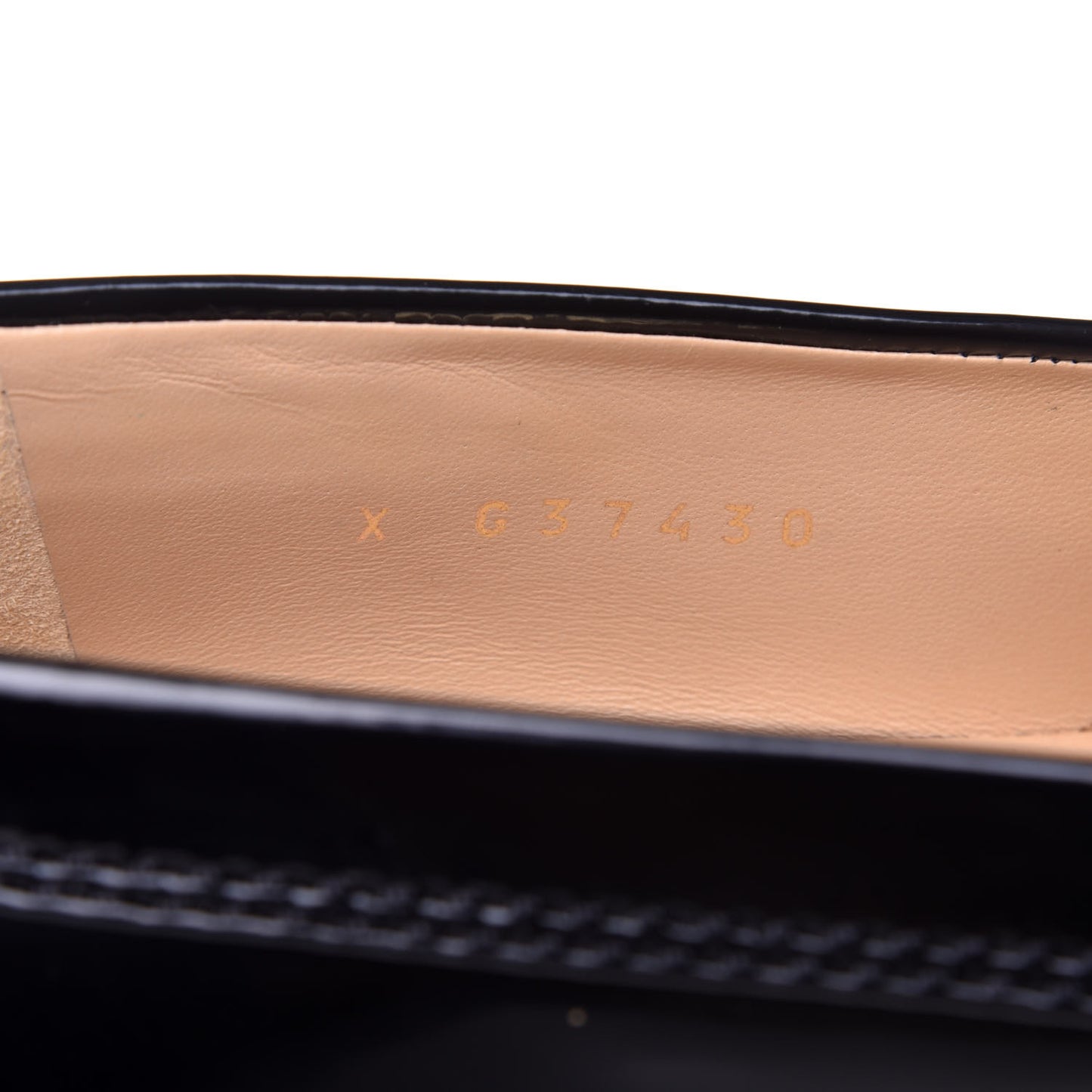 Shiny Calfskin Logo Loafers 41 Black