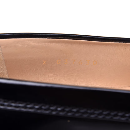 Chanel Shiny Calfskin Logo Loafers 41 Black 10 of 11