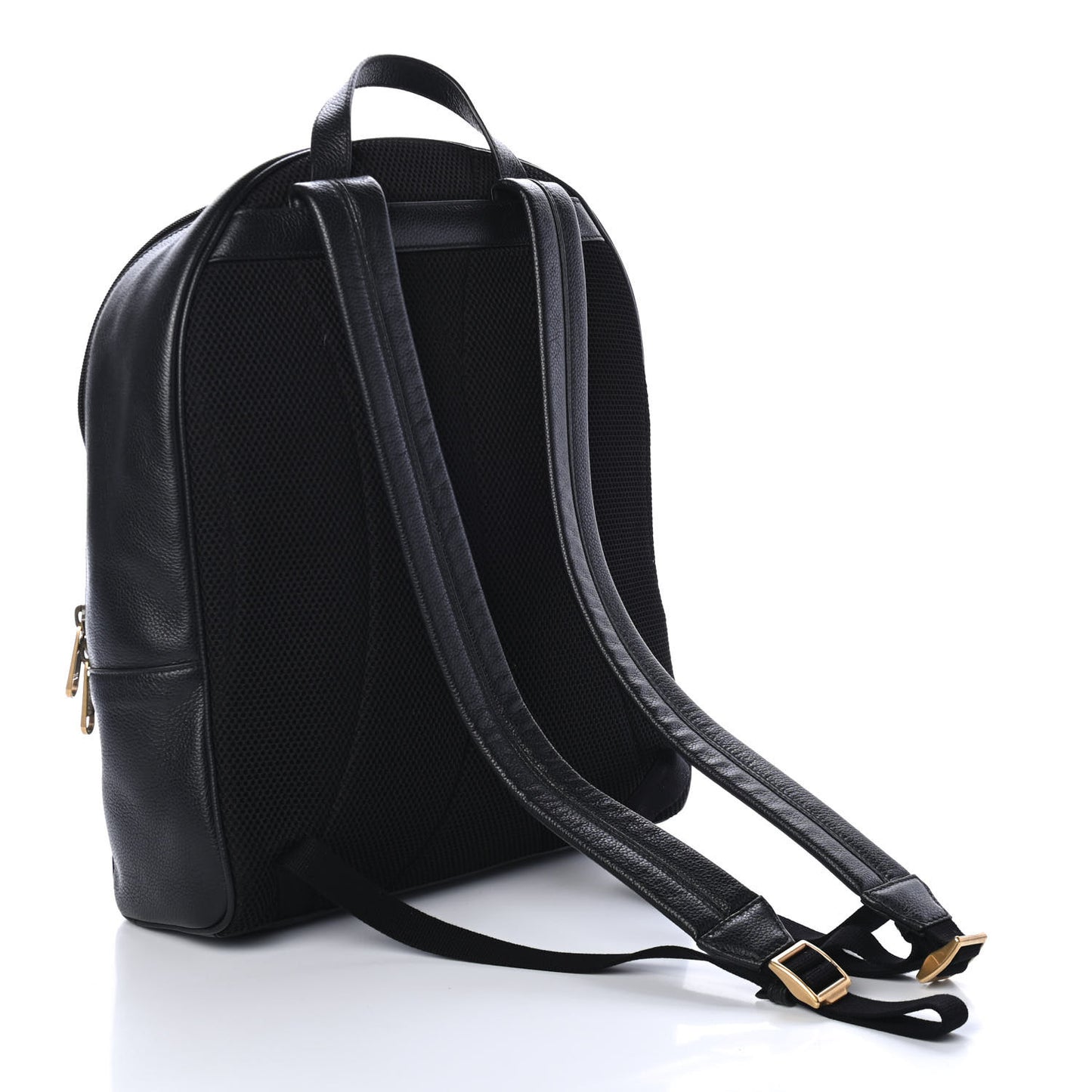Calfskin Logo Day Backpack Black