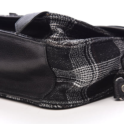 Proenza Schouler Jacquard Plaid Tiny PS1 Satchel Black White 9 of 10