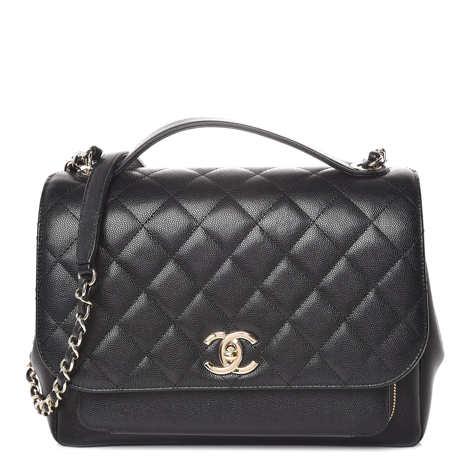 Chanel Caviar Quilted Large Business Affinity Flap Black 1 of 9
