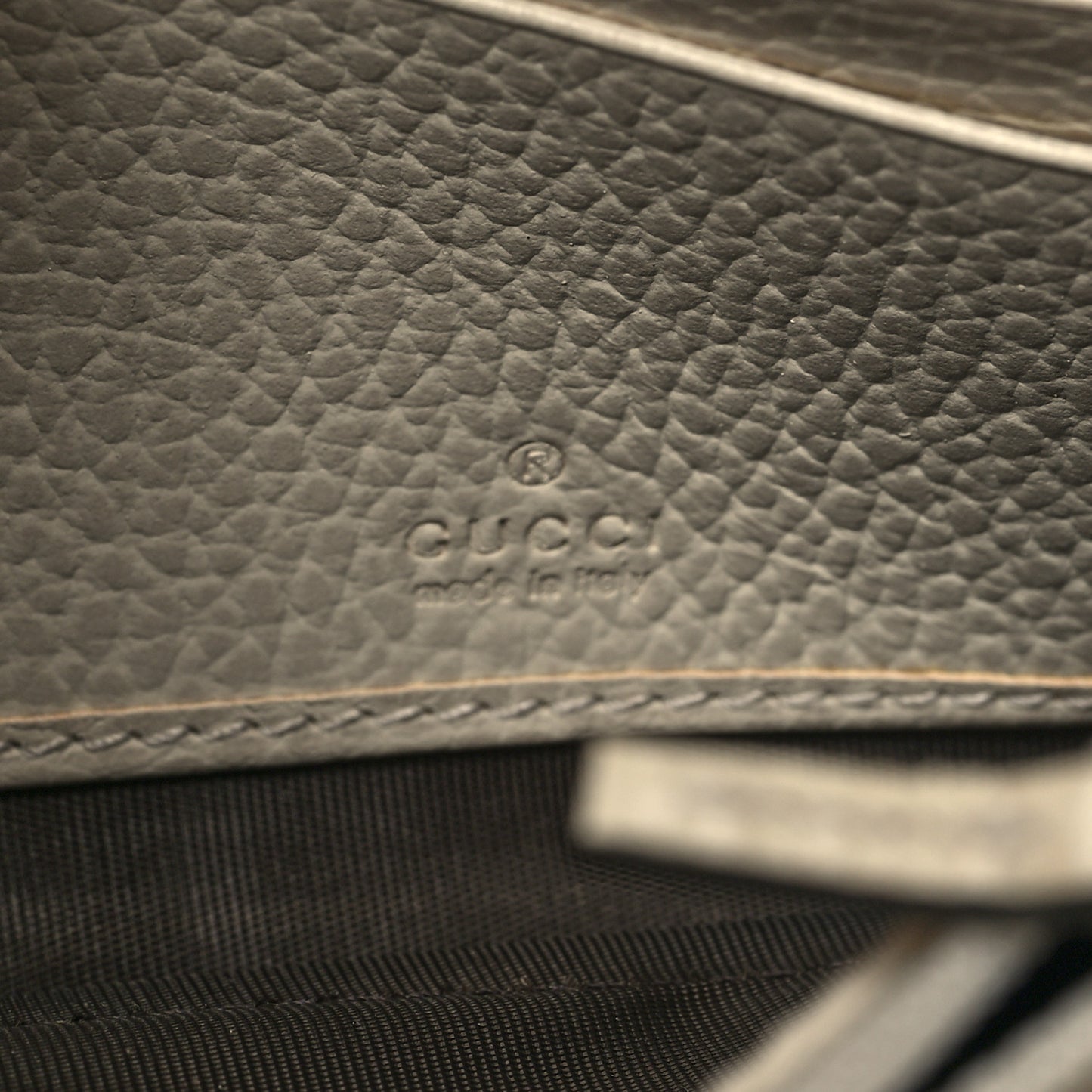 Dollar Calfskin GG Supreme Monogram GG Marmont Continental Wallet Mystic White Beige Ebony