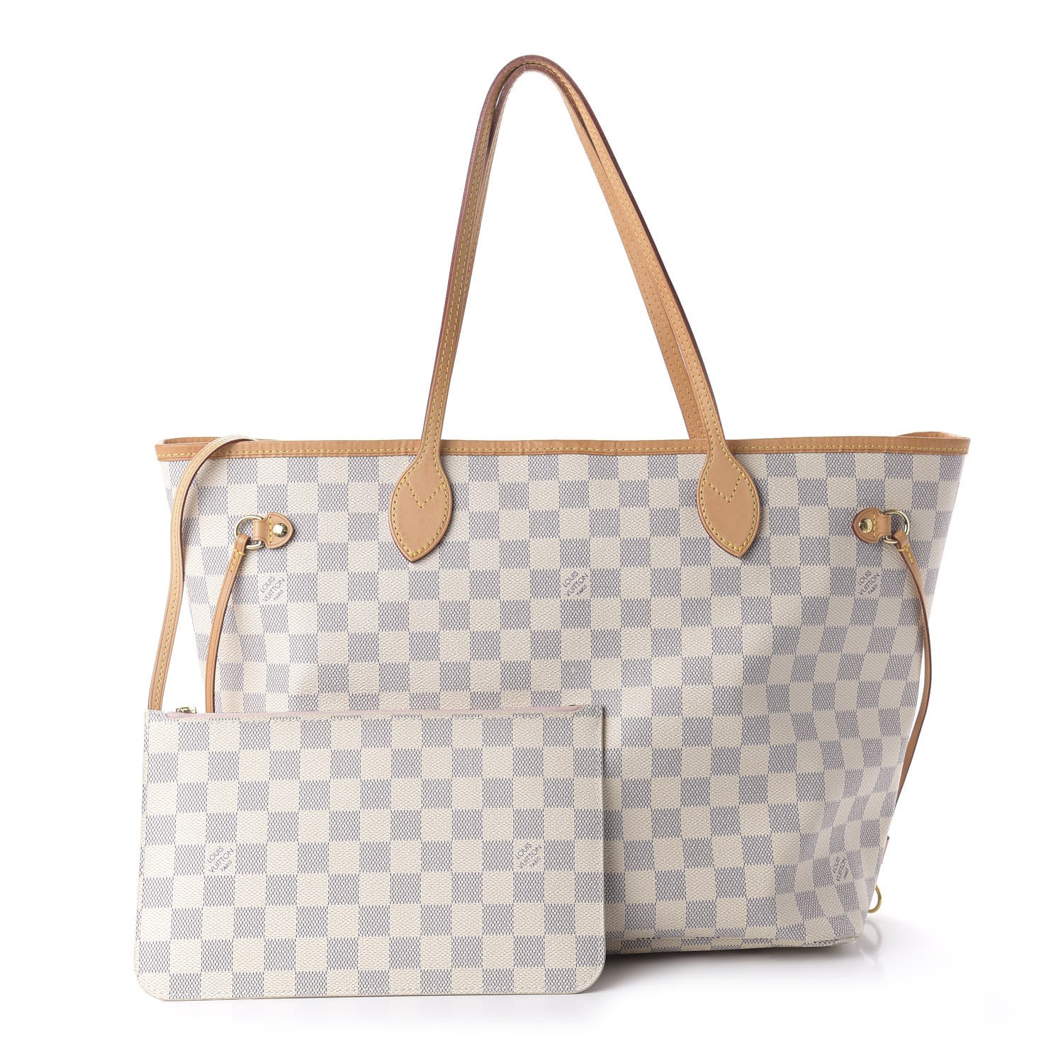 Louis Vuitton Damier Azur Neo Neverfull MM Rose Ballerine 1 of 10