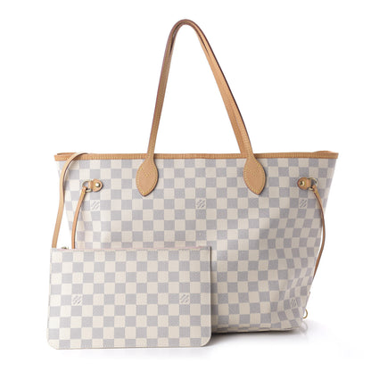 Louis Vuitton Damier Azur Neo Neverfull MM Rose Ballerine 1 of 10