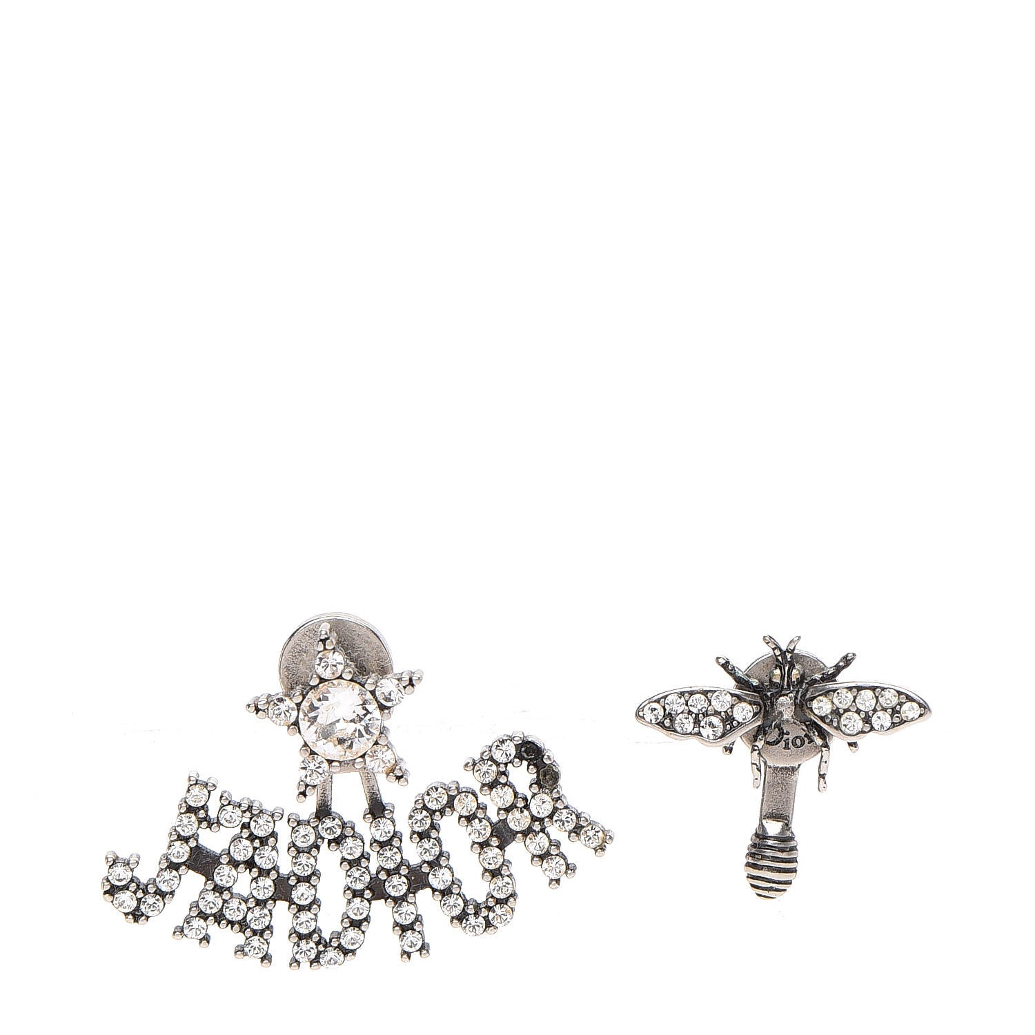 Christian Dior Palladium Crystal J'adior Earrings 1 of 6