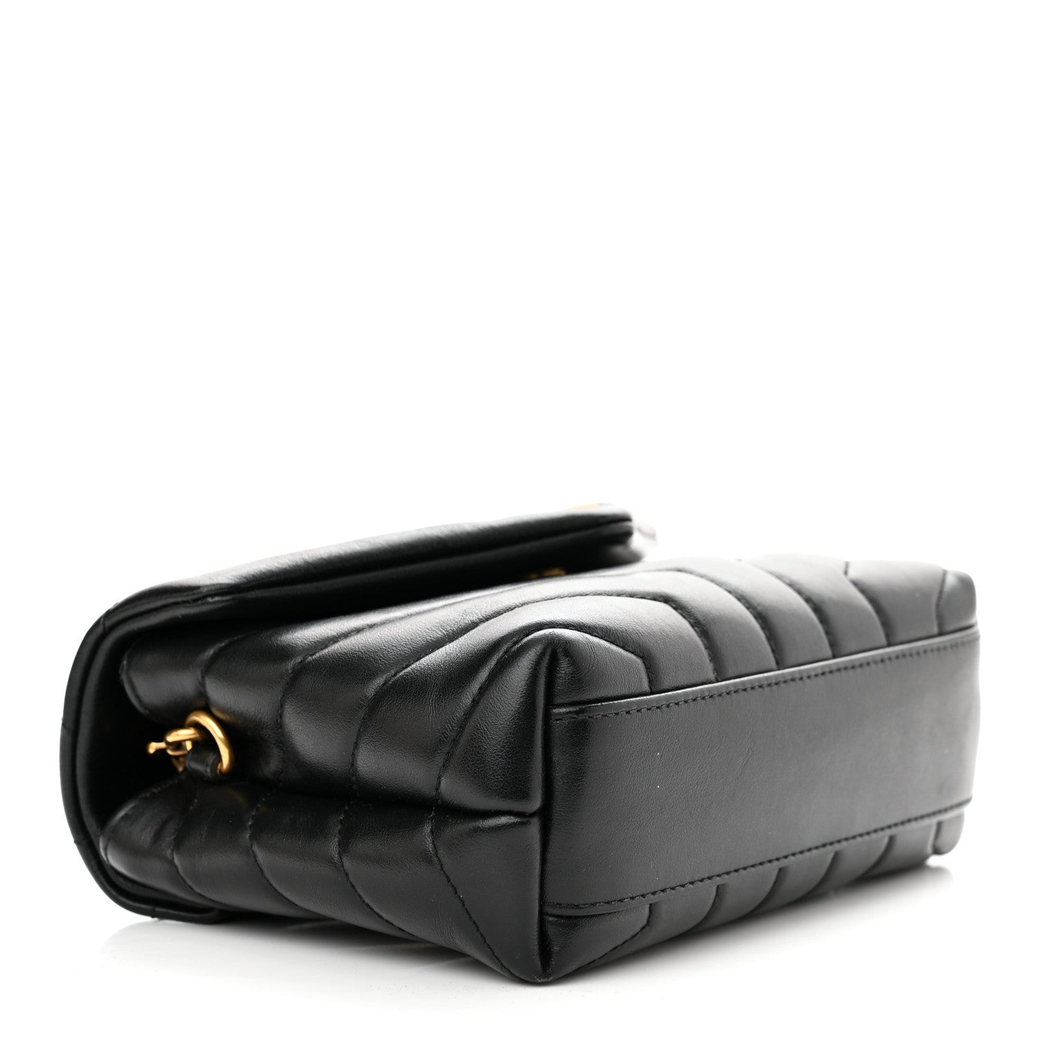 Saint Laurent Calfskin Y Quilted Monogram Toy Loulou Crossbody Bag Black 4 of 15