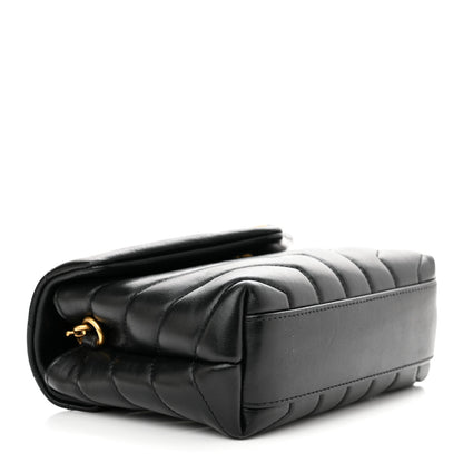 Saint Laurent Calfskin Y Quilted Monogram Toy Loulou Crossbody Bag Black 4 of 15