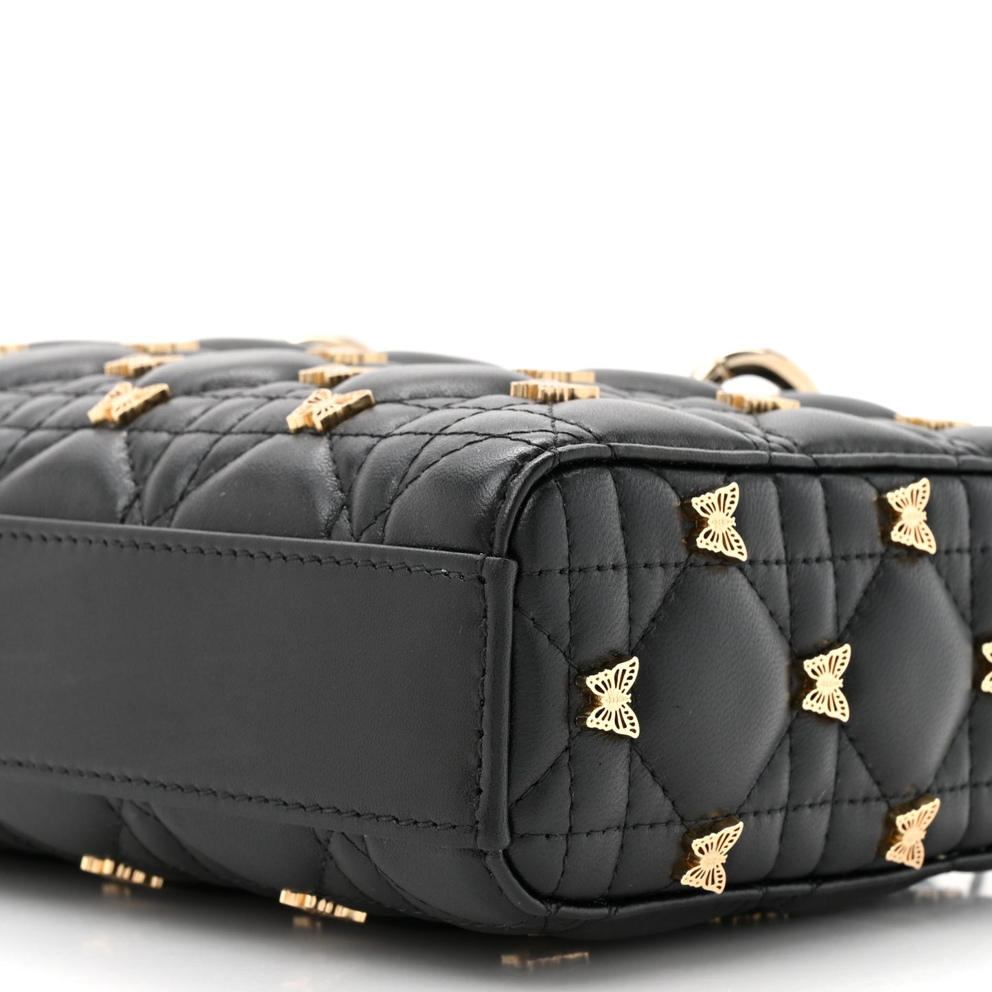 Lambskin Butterfly Cannage Lady D-Joy Black