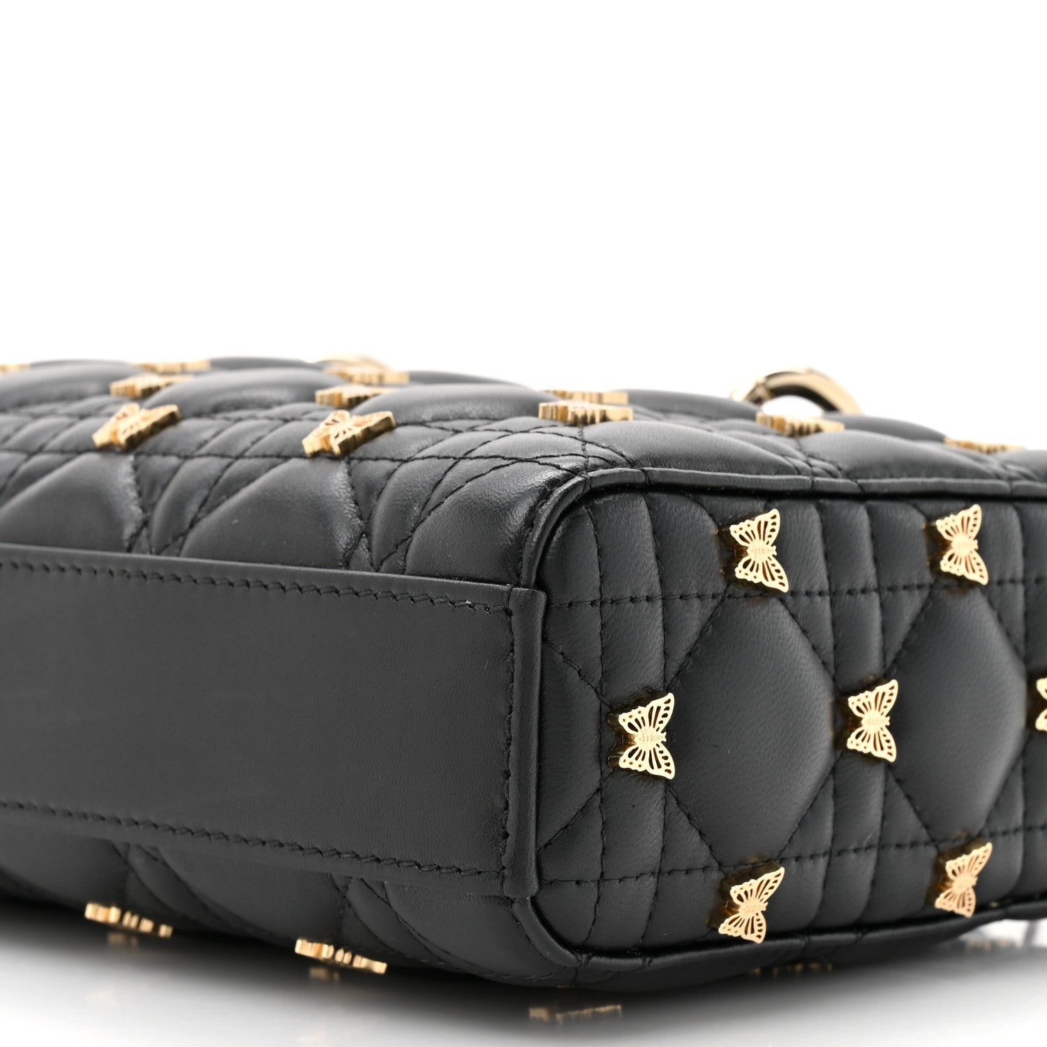 Christian Dior Lambskin Butterfly Cannage Lady D-Joy Black 9 of 10