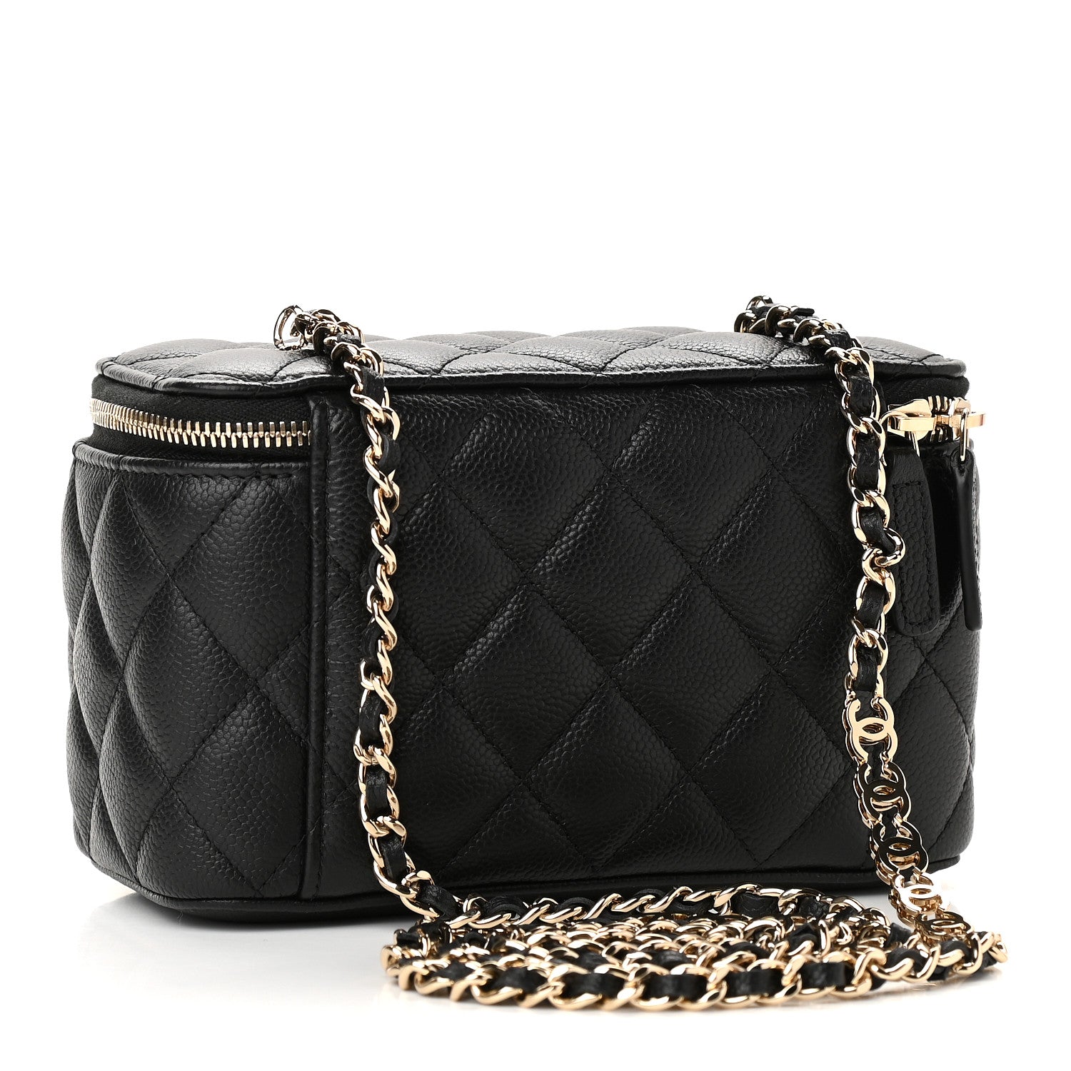 Chanel Caviar Quilted Small Vanity Case With Chain Black 3 of 9