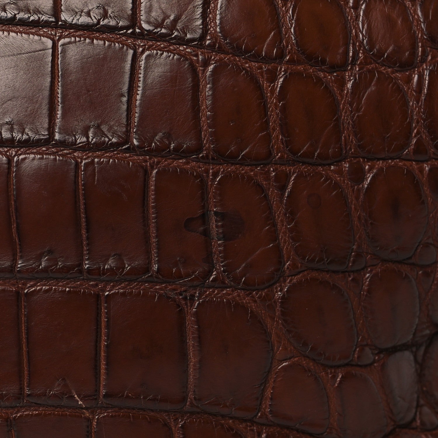 Fendi Crocodile Large Peekaboo Iconic Satchel Brown 11 of 16