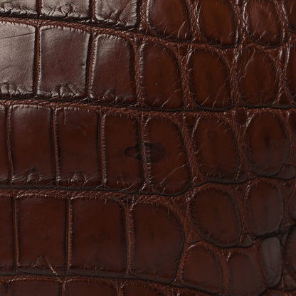 Fendi Crocodile Large Peekaboo Iconic Satchel Brown 11 of 16