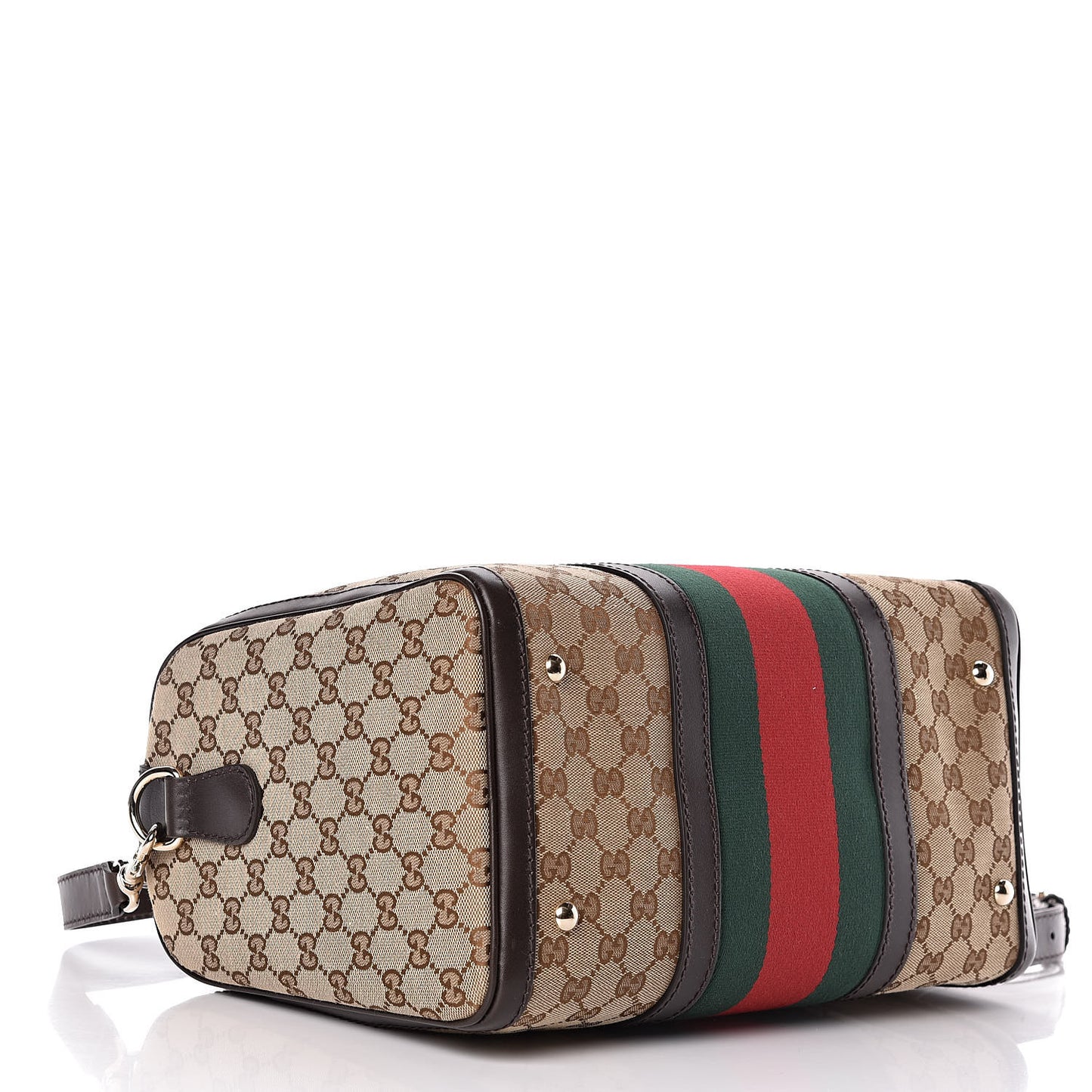 Monogram Vintage Web Medium Boston Dark Brown