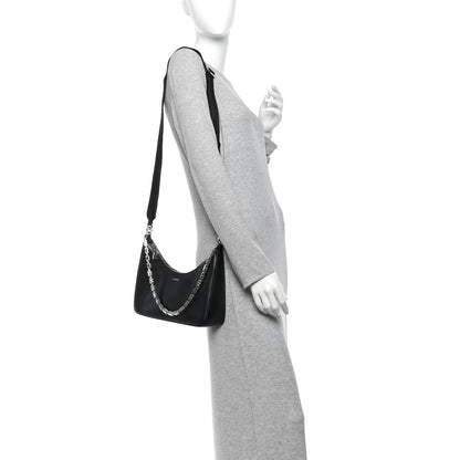 Givenchy Smooth Calfskin Small Moon Cut Out Shoulder Bag Black 2 of 10