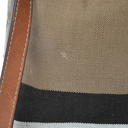 Burberry Canvas Mega Check Medium Ashby Hobo Saddle Brown 12 of 16