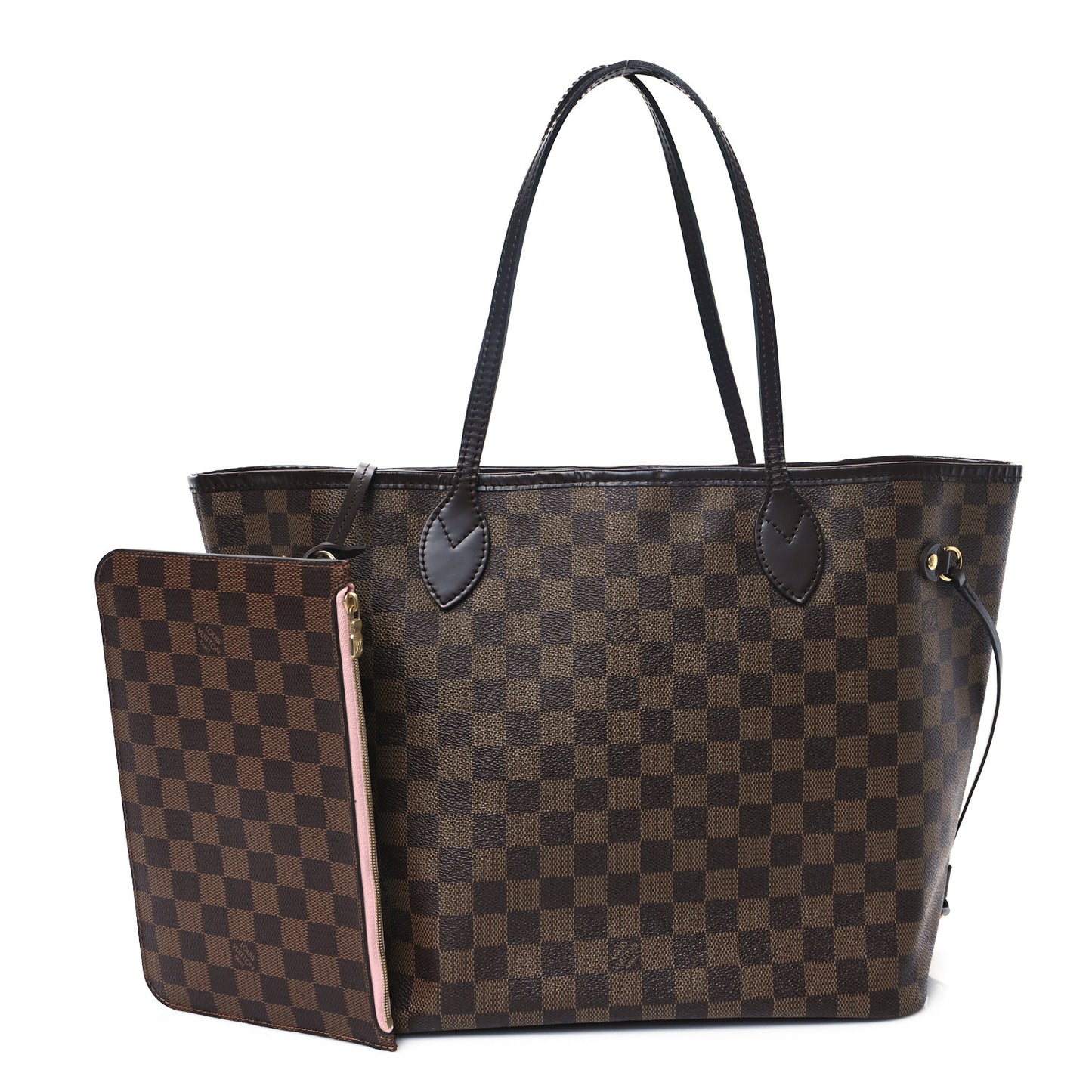 Damier Ebene Neo Neverfull MM Rose Ballerine