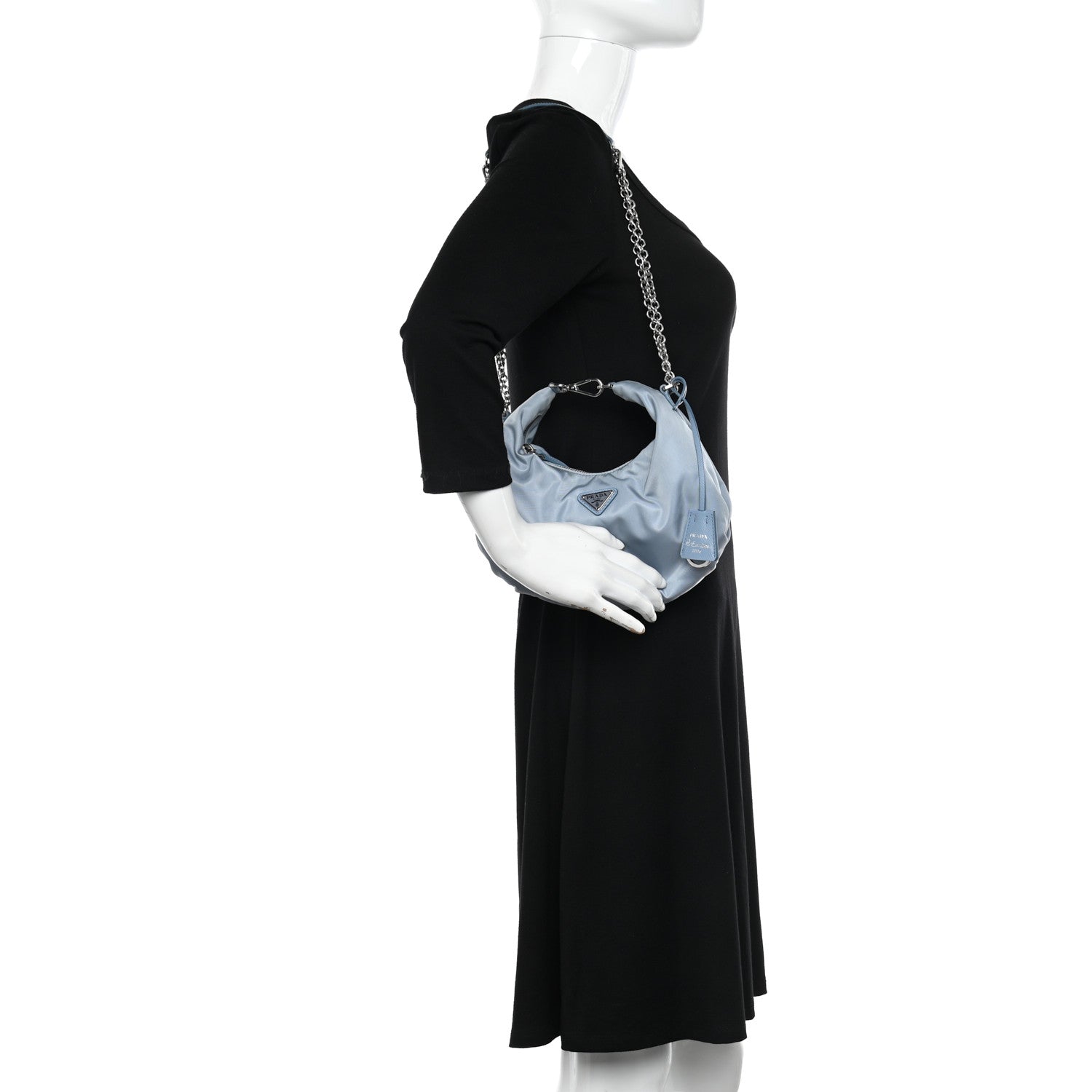 Prada Tessuto Nylon Saffiano Re-Edition 2006 Shoulder Bag Astrale 2 of 9