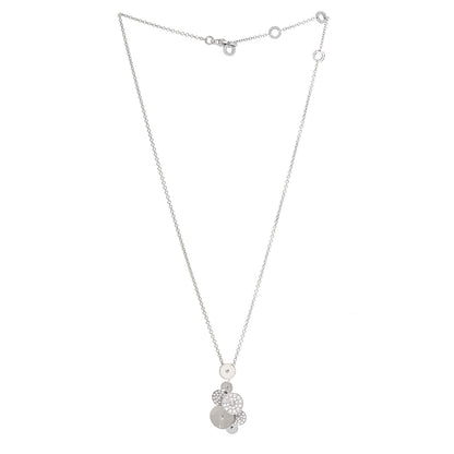 Bulgari 18K White Gold Diamond Cicladi Pendant Necklace 2 of 4