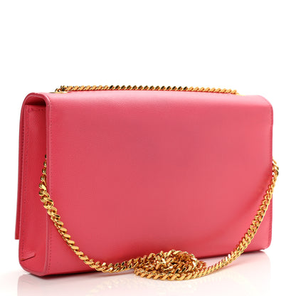 Saint Laurent Grain De Poudre Medium Classic Monogram Kate Satchel Rose Clair 3 of 15