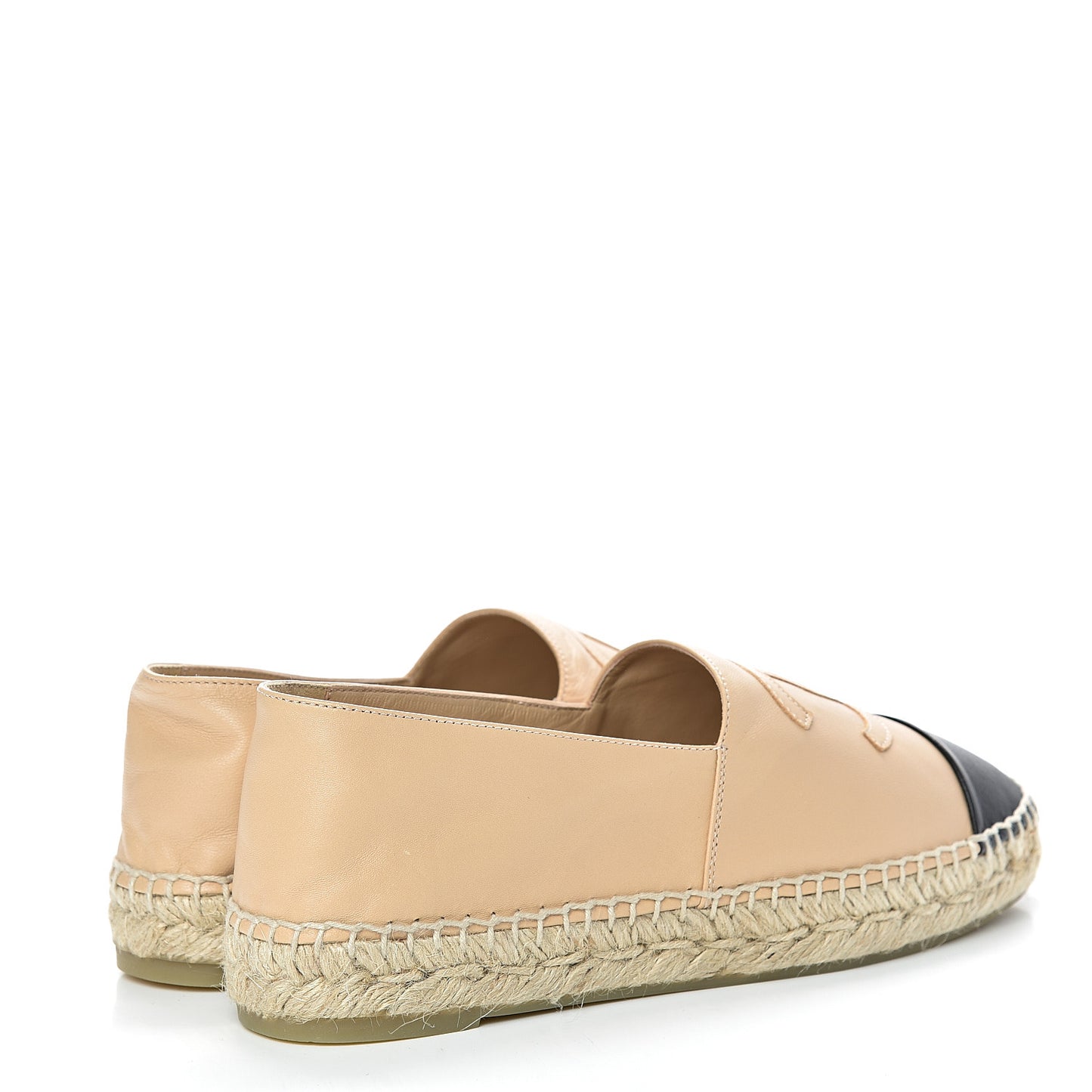 Lambskin CC Espadrilles 39 Beige Black