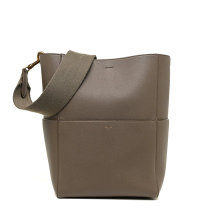 Celine Soft Grained Calfskin Sangle Bucket Bag Taupe 1 of 10