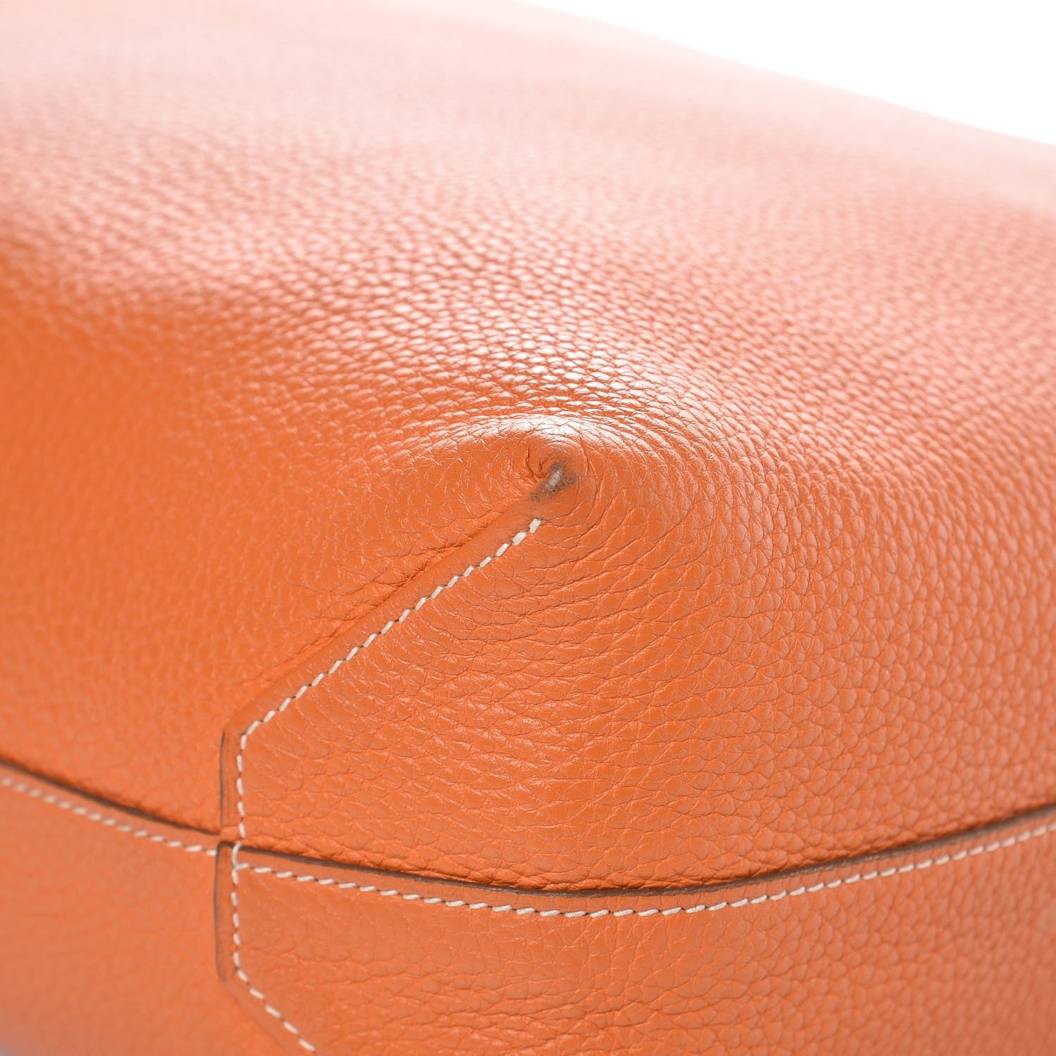 Hermes Taurillon Clemence Double Sens 36 Reversible Tote Orange Curry 15 of 15