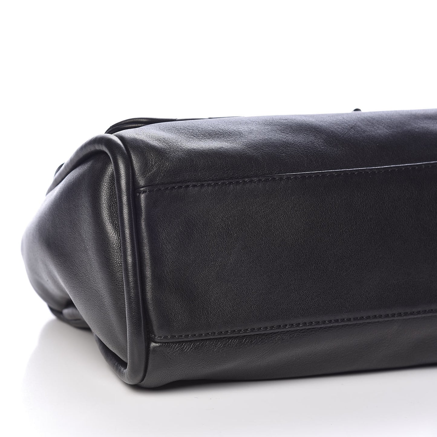 Lambskin Quilted Large Mademoiselle Double Flap Black