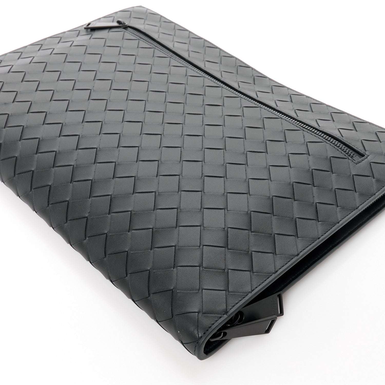 Bottega Veneta Calfskin Intrecciato Document Case Black 13 of 13