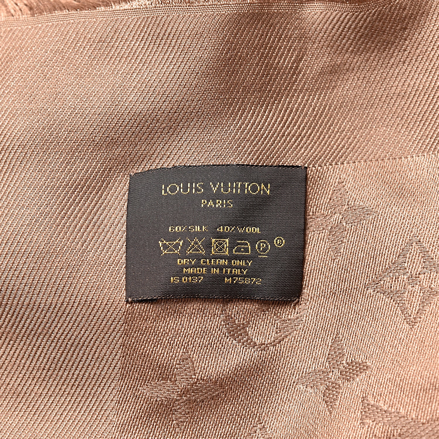 Louis Vuitton Silk Wool Monogram Shawl Dune 3 of 6