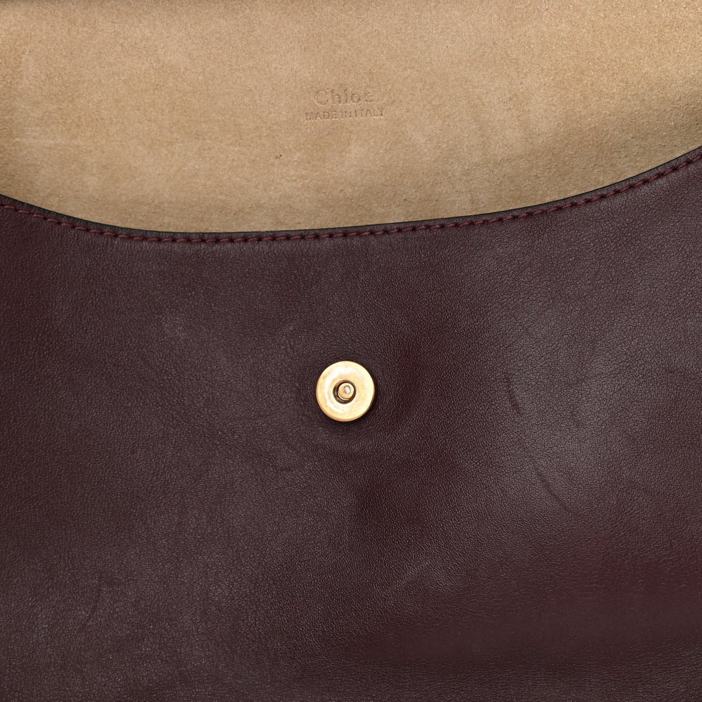 Suede Smooth Calfskin Medium Kurtis Shoulder Bag Plum Purple