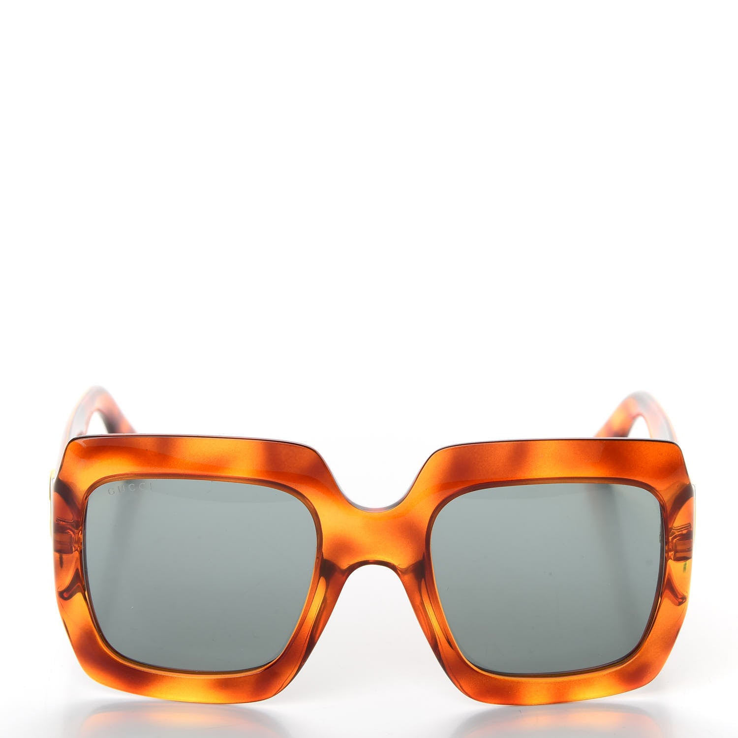 Gucci Acetate Square Frame Sunglasses GG0053S Havana 2 of 8