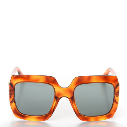 Gucci Acetate Square Frame Sunglasses GG0053S Havana 2 of 8