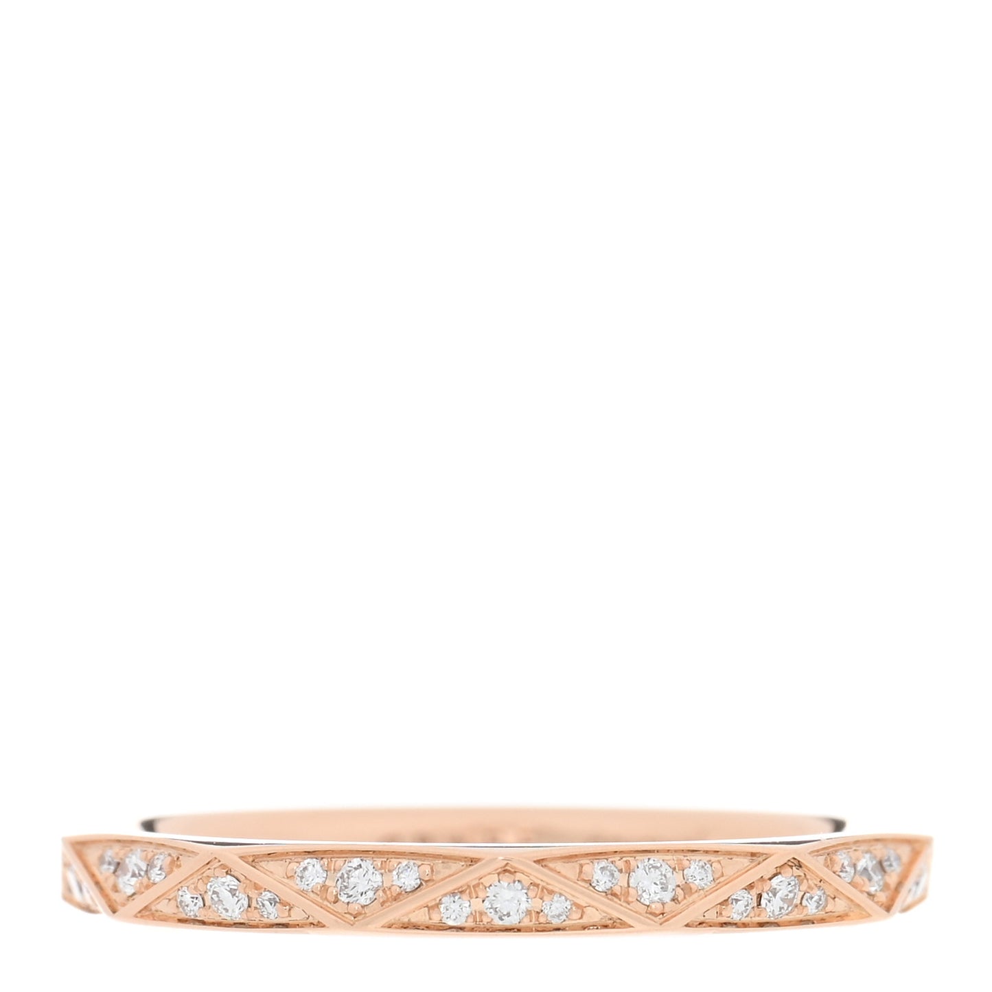 18K Rose Gold Diamond Laurence Graff Signature Band Ring 52 6