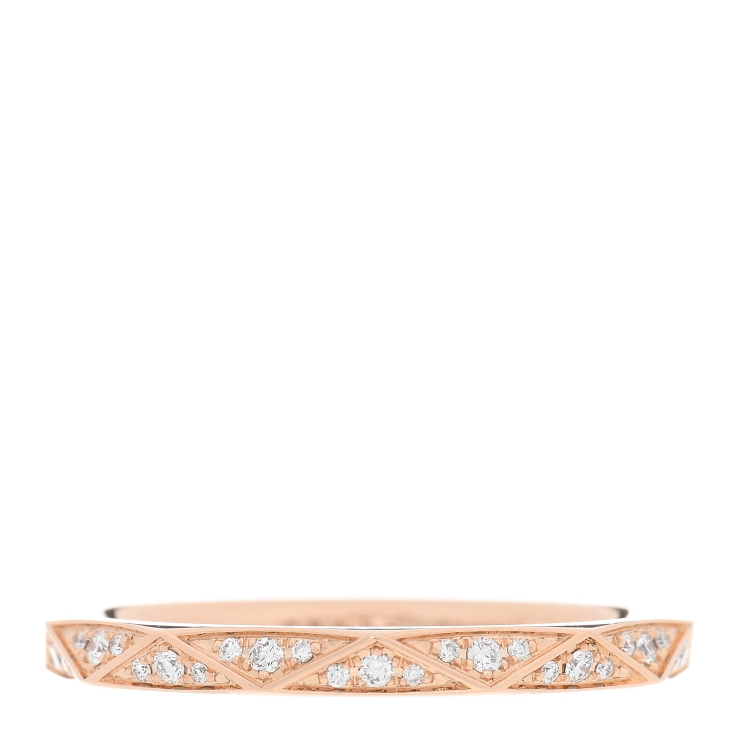Graff 18K Rose Gold Diamond Laurence Graff Signature Band Ring 52 6 1 of 5