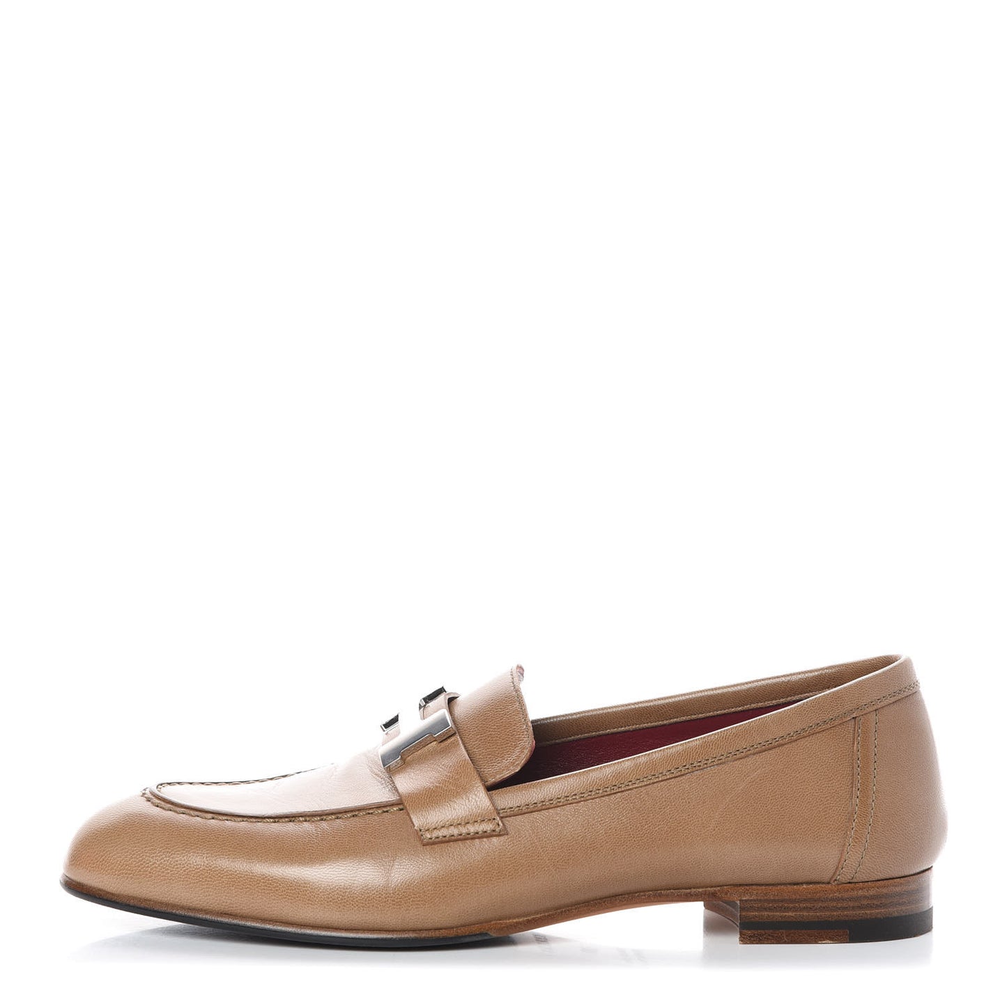 Goatskin Womens Paris Loafers 38 Taupe