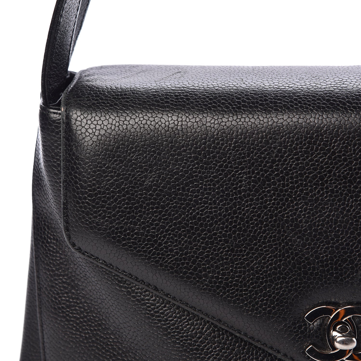 Chanel Caviar Flap Shoulder Bag Black 10 of 17