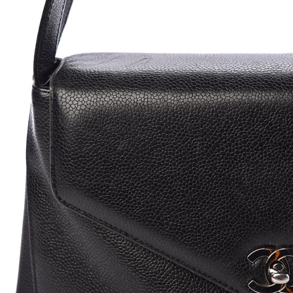 Chanel Caviar Flap Shoulder Bag Black 10 of 17