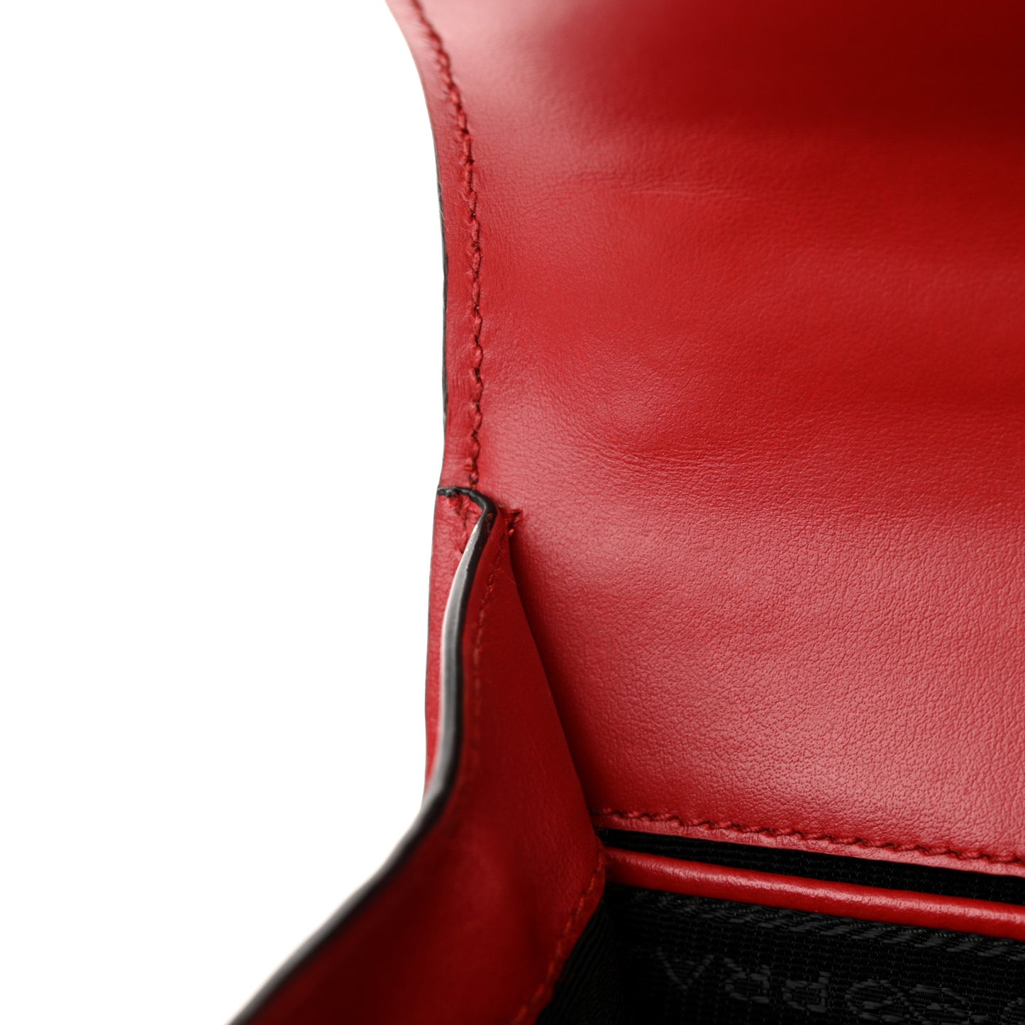 Saffiano Bandoliera Flip Lock Chain Crossbody Bag Fuoco
