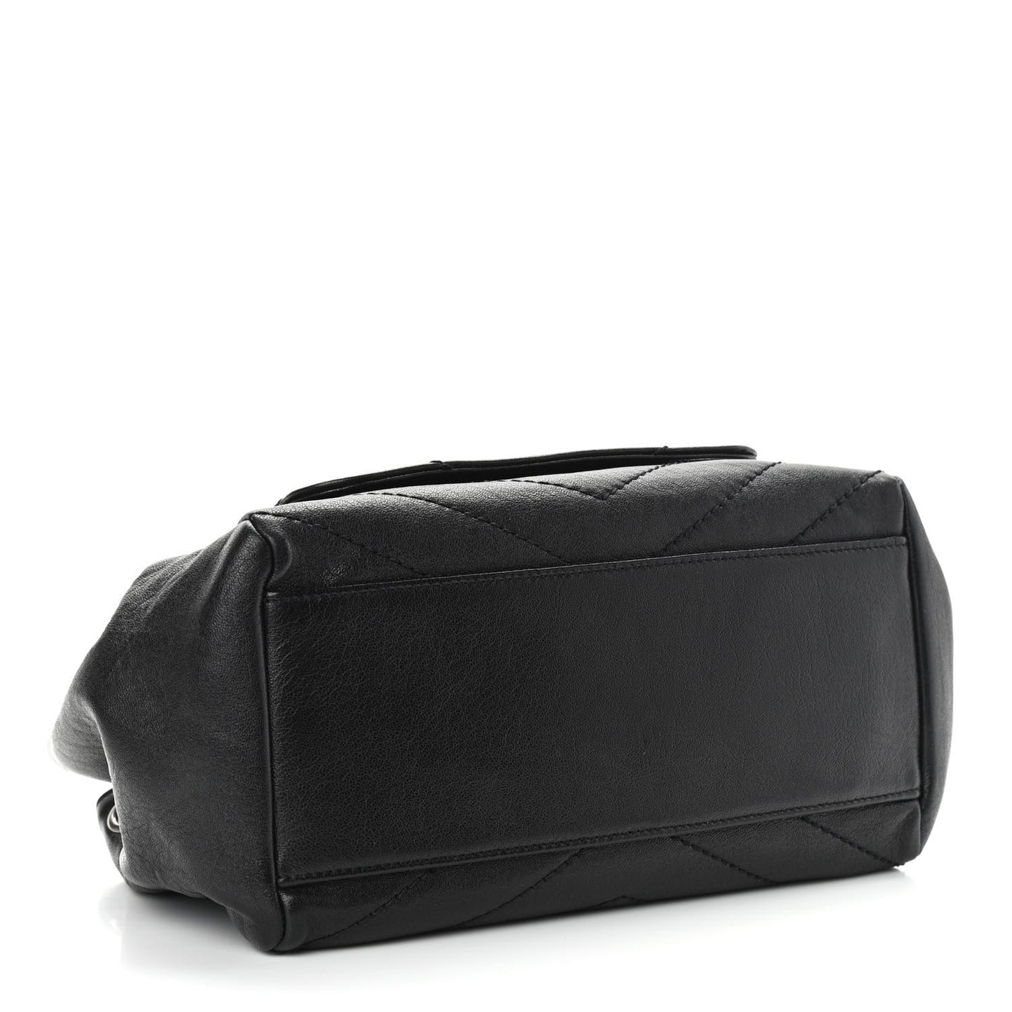 Vintage Lambskin Chevron Monogram Small Nolita Black