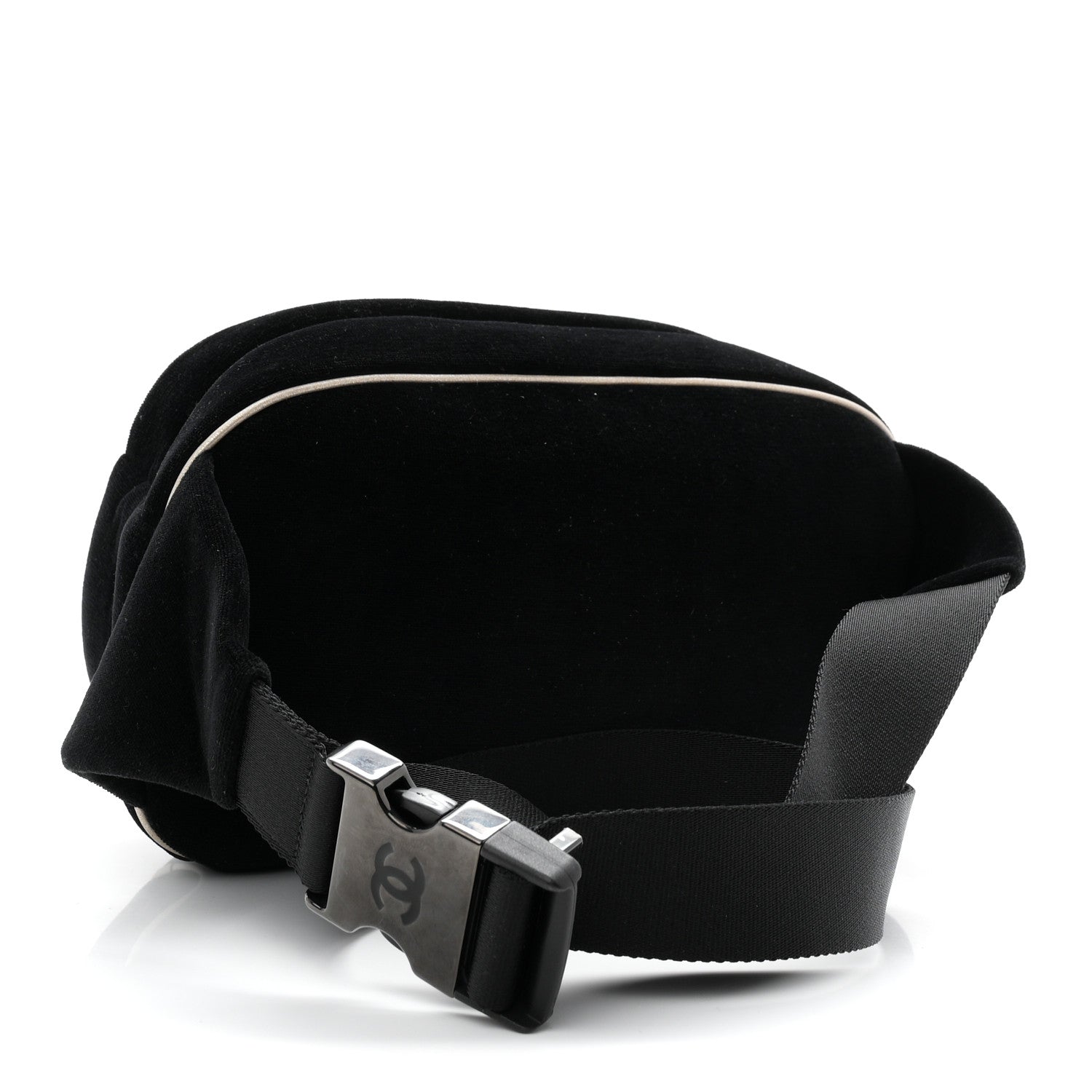 Chanel Velvet Quilted Coco Neige Waist Bag Black 3 of 11